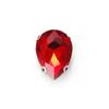 10*14mm gotas de água grande vidro de cristal vermelho broca orelhas d- em forma de garra quatro- furo prego contas branco kdiy vestido de noiva de costura à mão