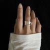 Anillo Ancho Mate Estilo Minimalista Fresco para Mujer, Diseño de Moda, Anillo Abierto Exquisito y Versátil, Anillo para Dedo Índice