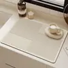 Jogo Americano Tapete Drenante de Cozinha Tapete Drenante para Bancada de Lama Diatomácea Tapete de Borracha Macia com Tecnologia de Isolamento Sem Lavagem para Bar de Chá