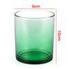 Vaso de Vela Perfumada para Cabello Lacio Portavelas de Vidrio Esmerilado Vaso Vacío Adorno Contenedor de Vela de Botella de Vidrio con Tapa Fragancia DIY