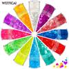 Conjunto de 12 lentejuelas para manicura mixta con forma de corazón hueco, color mate perlado, accesorios para uñas, pegatinas para uñas