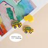 Carro colorido de desenho animado, caminhão ambulância, acessórios de resina, chaveiro DIY, brincos, acessórios de material para brincos