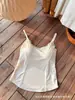 Top Camisola Sexy de Lyocell Puro Deseo con Escote en V y Parches de Encaje para Mujer con Copas Rellenas Moldeador Bodycon Hermoso Espalda