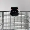 Gato Negro Lindo Dibujo Animado Creativo Acrílico Nuevo Doble Cara Alta Definición Planificador Snack Periférico Carpeta de Anime Clip de PP