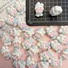 Mini Conejo Oso de Dibujos Animados Resina DIY Pegamento de Crema Pasador Diadema Accesorios de Joyería Hebilla de Zapato Imán de Refrigerador Material