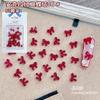Ankora Red Nail Art Acessórios Mini Laço Explosivo Vinho Vermelho Maillard Laço Resina Decoração de Unhas