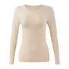 Conjunto de Ropa Interior Térmica de Alta Elasticidad para Mujer para Otoño e Invierno, Camiseta de Manga Larga y Pantalón Largo, Traje Térmico Engrosado
