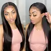 Comercio Exterior Transfronterizo Moda Europea y Americana Cabello Rubio Liso Venta Caliente Africana Peluca de Encaje Frontal Cabello Liso con Raya en el Medio