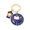 Llaveros personalizados más vendidos transfronterizos, dijes para mochilas, colgantes de aleación para la temporada de graduación, accesorios con temática de campus para las mochilas de los estudiantes