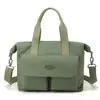 Bolsa de ombro feminina transfronteiriça de grande capacidade, bolsa de mão de nylon multicamadas moderna e versátil, bolsa tiracolo simples e leve