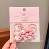 Dibujos Animados Rosa Lindo Gato Kt Accesorios para el Cabello Bebé Banda Elástica Pequeña Alta Elasticidad No Lastima el Cabello Niñas Lazo para el Cabello Diadema Tocado
