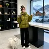Moda Inverno 2026 Casal Tamanho Grande Jaqueta de Algodão Feminina Solta Acolchoada Quente Toque de Luxo Jaqueta Puffer Roupa Exterior