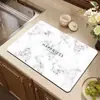 Tapete de Drenagem para Pia de Cozinha Mármore Transfronteiriço Tapete de Mesa de Jantar Absorvente Antiderrapante Isolamento Térmico Bancada Doméstica Limpeza Fácil Secagem Rápida