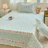Cobertor de Cama de Lã de Leite Espessado Conjunto de Três Peças Outono e Inverno Estilo Renda Quente Lençol Antiderrapante Capa de Colchão Capa Kang Atacado