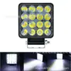 Luz LED de Trabajo para Coche Cuadrada Mini de 4 Pulgadas 16 LEDs 48W Faro Modificado para Vehículo Todoterreno Luz de Inspección Luz de Trabajo