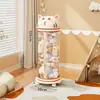 Contenedor de almacenamiento para muñecas para uso doméstico, vitrina transparente de gran capacidad para almacenar muñecas y juguetes, herramienta mágica de almacenamiento para juguetes de peluche