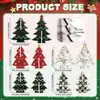 Adornos de Árbol de Navidad de Madera 3D, Mini Árbol Rústico Vintage con Aspecto Desgastado para Mesa, Decoraciones de Árbol de Navidad de Madera Estilo Rústico