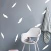 Pegatinas de pared de plumas de estilo nórdico, sencillas y preciosas, para dormitorio infantil, FX1246