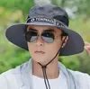 Sombrero de Pescador con Ala Ancha para Protección Solar de Hombres, Sombrero Solar de Verano para Pesca al Aire Libre con Cobertura Facial Anti-UV, Sombrero Solar Plegable