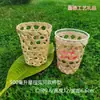 Bambú tejido tubo de bambú pequeña batata jaula de celebridad de internet molde de helado registro portavasos de producto de bambú portavasos de helado otro
