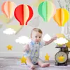 Suministros de decoración para fiesta de cumpleaños adornos colgantes tridimensionales colgante de amor globo aerostático nube colgante para jardín de infantes al por mayor