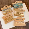 Conjunto de Pulseiras Borboleta com Contas de Vidro Estilo Férias Retrô Pulseira de Luxo Leve com Toque de Alto Padrão Pulseira Pequena de Moda de Nicho Joia para Mãos
