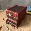 Caja de Joyería de Madera Estilo Antiguo, Tocador con Espejo, Caja de Almacenamiento de Joyería Estilo Chino Vintage, Accesorios de Boda, Regalo Retro