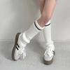 Meias japonesas JK Leg Outono e Inverno Moda Quente Macio Menina Lolita Tricô Cor Sólida Retro Meias de Lã para Mulheres