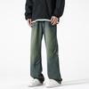 Pantalones vaqueros casuales de marca de moda para hombre, pantalones desgastados de moda para jóvenes, primavera y otoño, pantalones anchos rectos, cómodos y de aspecto alto