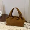 Bolso de Mano de Felpa Gamuzada para Mujer 2026 Nuevo Estilo Moda Coreana para el Trabajo Bolso de Hombro Cruzado Versátil de Nicho Moda
