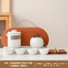 Set de Té para Viaje al Aire Libre Portátil Pequeño Set Viaje Una Tetera Cuatro Tazas Camping Taza Rápida Portátil Preparación de Té al Aire Libre