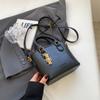 Bolsos de Mujer, Bolsos de Mano de Mujer Modernos y Elegantes, Bolsos de Hombro de Invierno Nuevos para Mujer, Bolsos Tipo Cubo Cruzados de Color Contrastante Estilo Coreano