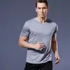 Camiseta de verano casual americana de manga corta lisa versátil de secado rápido para hombre transfronteriza moda de verano al por mayor de moda