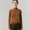 Suéter de Cachemira Baicaierong Otoño/Invierno 2026 para Mujer con Cuello Semi Alto, Diseño Versátil, Tejido de Lana