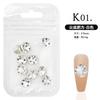 Arte de uñas K9 joyería taladro transparente súper brillante corazón torcido taladro de hacha gota de agua cuadrado gordo placa brillante diamante blanco usar accesorios para armadura al por mayor