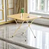 Mesa Plegable para Uso Doméstico, Mesa de Comedor Sencilla para Apartamentos de Alquiler, Mesa Portátil para Exteriores para Instalar Puestos, Mesa Cuadrada Plegable sin Instalación