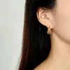 Pendientes de Plata de Ley 925 Estilo Nuevo Pendientes Huecos Tejidos para Mujer Europeos y Americanos Lujo Ligero Personalidad de Nicho Pendientes de Gama Alta Venta al por Mayor