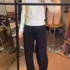 Elegante suéter de tricô com tranças e decote em V para mulheres, adequado para outono e inverno, pode ser usado como camada interna ou sozinho, top afunilador estilo coreano