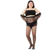 Meias Tamanho Extra Grande 200kg para Mulheres Plus Size, Seda Core-Spun, Cor Preta e Nude, Meia-Calça de Verão, Extra Longa, Extra Larga, Extra Grande, Sexy