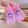 Guantes de esquí para niños, de invierno, con forro polar, gruesos, impermeables y resistentes al frío, cálidos para niños y niñas.