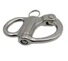 Grillete de Resorte Fijo Acero Inoxidable 316 Mosquetón Hebilla Marina Eslabón Rápido Grillete Chapado en Negro Grillete de Bloqueo Automático Ferretería Marina