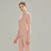 Conjunto de ropa interior térmica antibacterial 5A para otoño e invierno, capa base ajustada, calefacción de grafeno, camiseta y pantalones térmicos cepillados para mujer