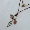 Joia Coreia do Sul Moda Artística Retrô Multi-acessórios Corrente Dupla Pena Turquesa Liga Metálica Corrente de Lã Colar de Cordão Feminino