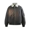 Chaqueta de Trabajo de Algodón con Solapa de Imitación de Lana de Cordero Jack's 2025 Chaqueta de Invierno para Pareja Chaqueta Cálida de Algodón
