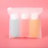 Botellas de recarga para viaje, botellas exprimibles portátiles para champú y gel de ducha, botellas de plástico PE para loción, juego de botellas de recarga para viaje