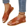 Sandalias Planas con Tiras Cruzadas de Tamaño Grande para Mujer 2025, Sandalias de Playa Estilo Retro con Tira Ancha y Punta Abierta