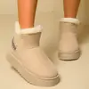Outono 2026 Novo Modelo Tamanho Grande Feminino Casual Confortável Quente Fashionável para Exterior Botas de Neve Tamanho Único