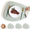 Mantel Individual con Patrón de Piel de Vaca, Mantel de Mesa de Doble Cara con Forma de Gota, Mantel Aislante Térmico Anti-quemaduras, Posavasos, Mantel para Vajilla Estilo Nórdico Ins, Cuero