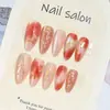 24 PIEZAS Colección de Arte para Uñas Bestseller Transfronterizo Navidad Halloween Flor Uñas Portátiles Ojo de Gato Halloween Piezas de Uñas Portátiles
