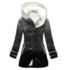 Gabardina de invierno para mujer, abrigo con capucha y estampado a cuadros 3D grueso, estilo europeo y americano, venta al por mayor, 2023